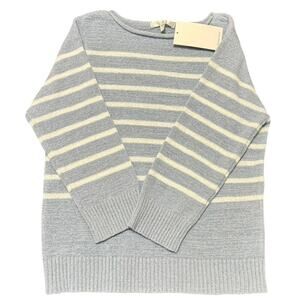 NWT Design History Women’s Small Sky Blue White Stripe Pullover Sweater
